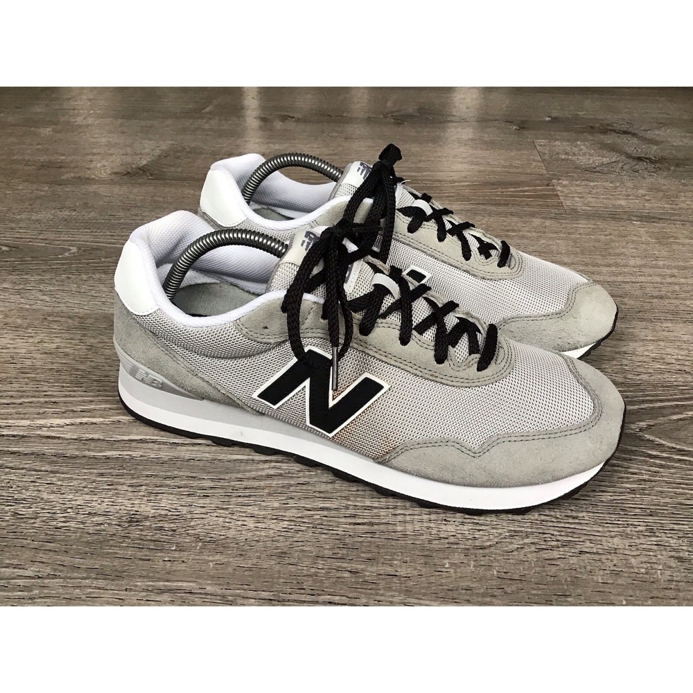 New Balance 515 Mens Size 10.5 ML515AGG Gray Leather Casual Sneakers Shoes